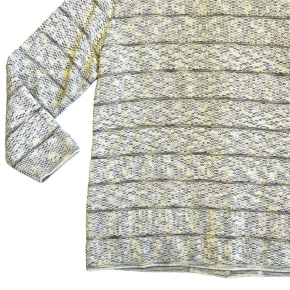 Altra Made in Italy Vintage 80s Marled Knit Fringe Pink Cream Cardigan Sweater M - Picture 11 of 14